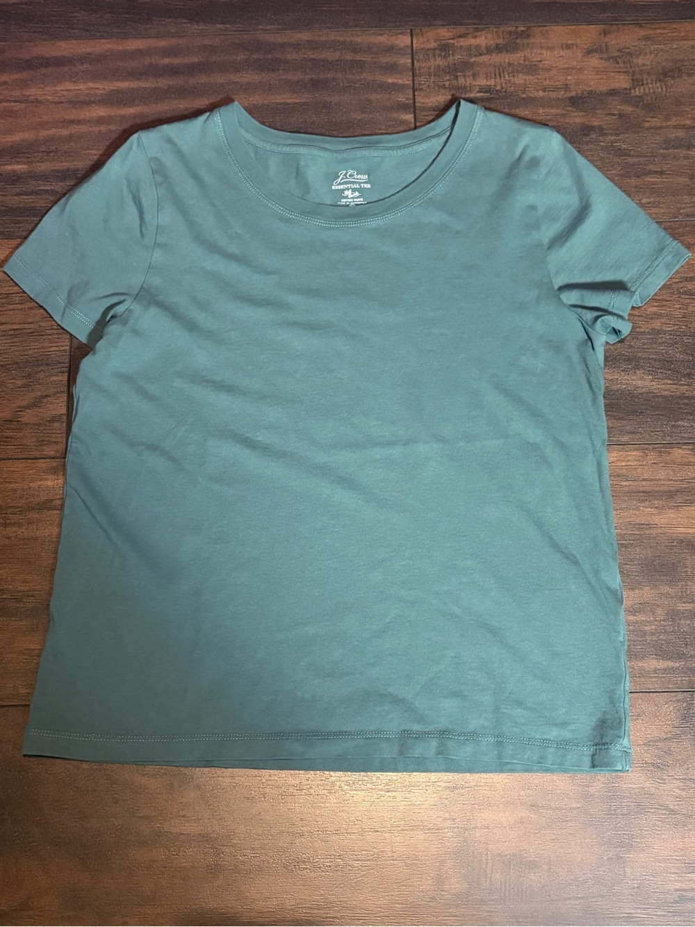 J. Crew Short-Sleeve Crewneck Tee in Teal Green
